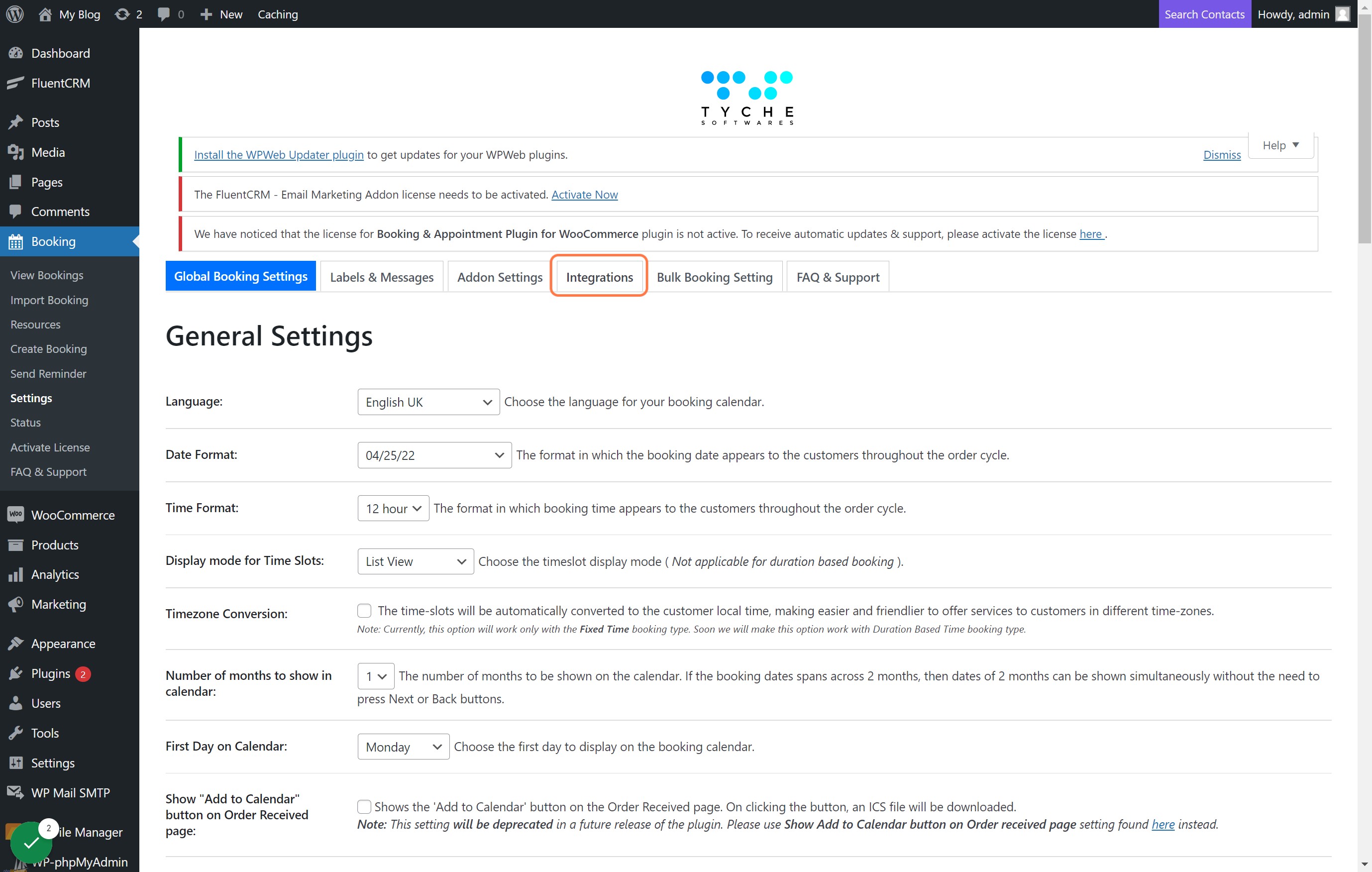 Click on Integrations