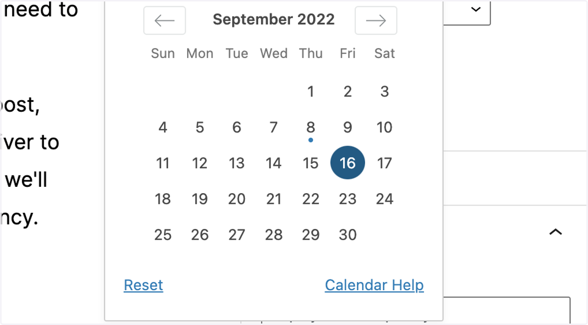 Schedule the Publish Date at Least a Week in the Future