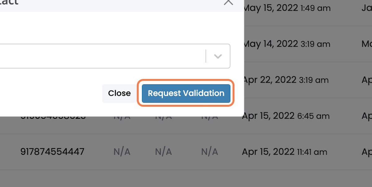 Click on Request Validation