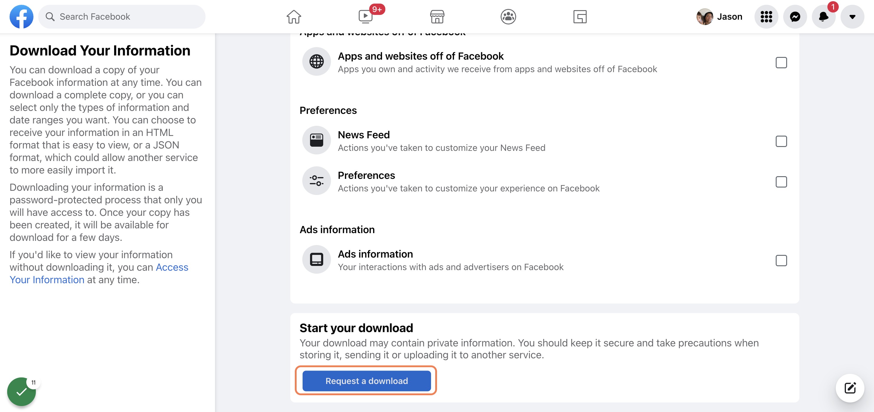 Click on Request a download (at the bottom)