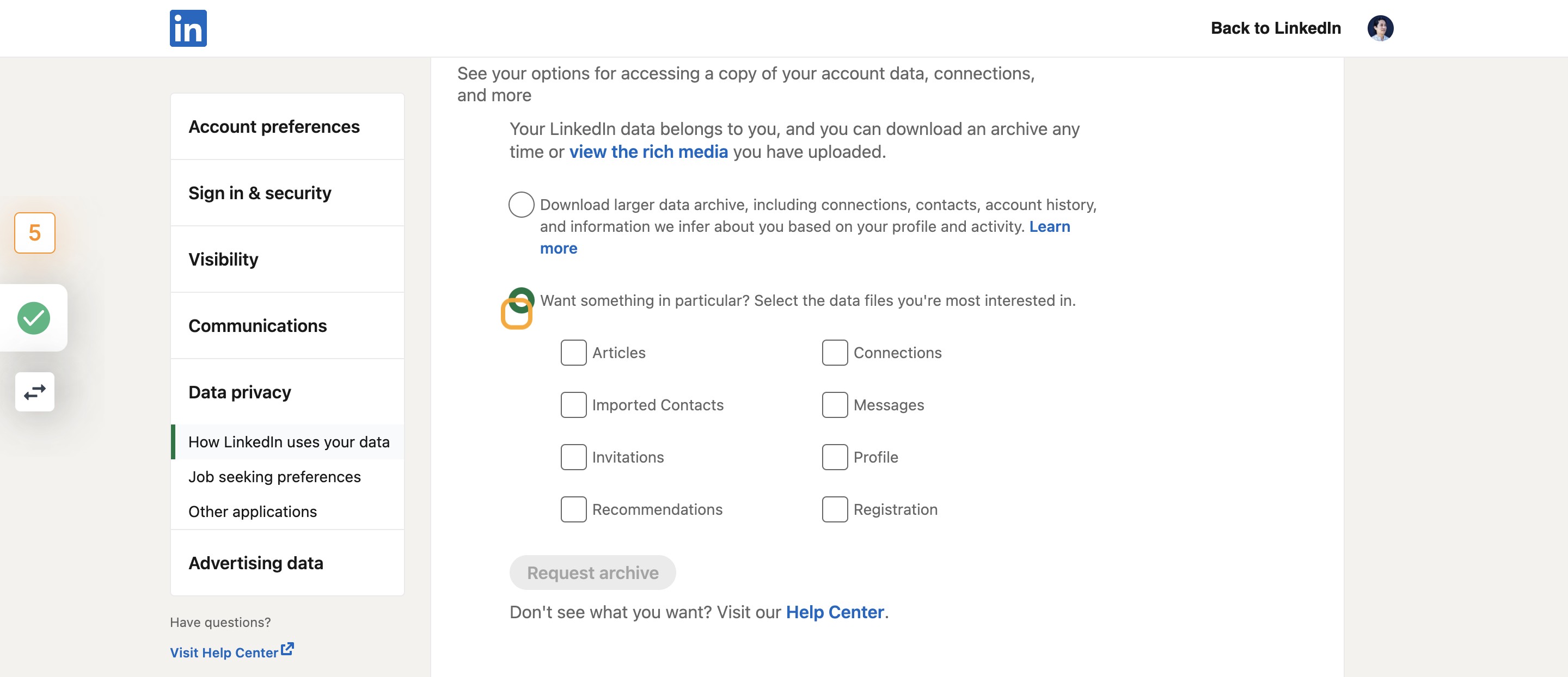 Select "Want something in particular?"