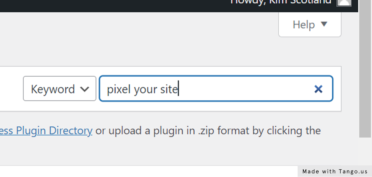 Search for "pixel your site"