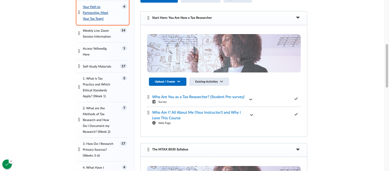 Group Projects: Scaffolded learning and to reflect the tax research collaborative work environment