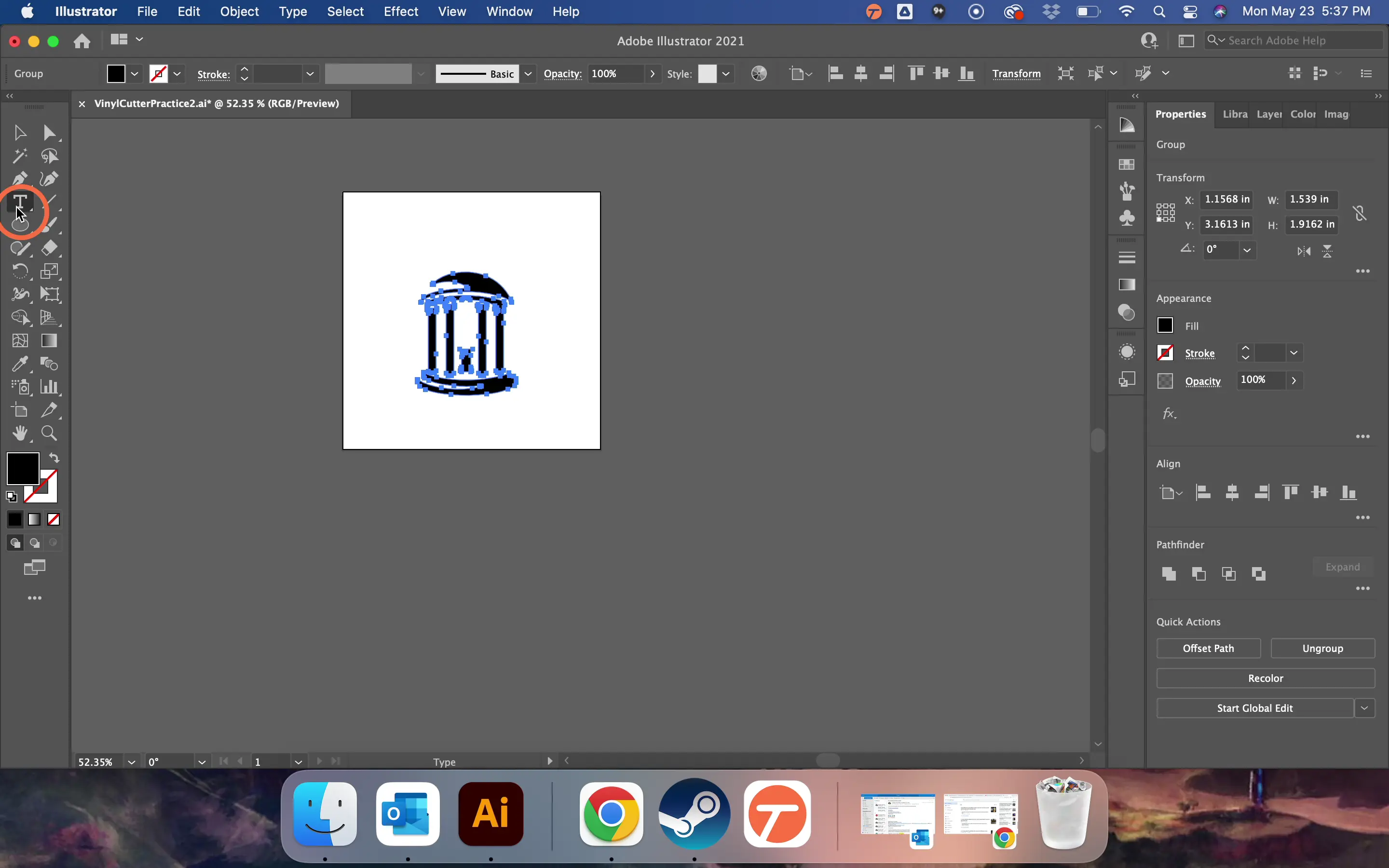 Select the 'T' icon in the sidebar to use the Type Tool