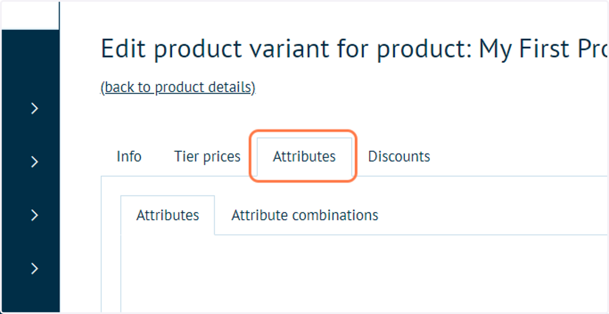 Click on Attributes