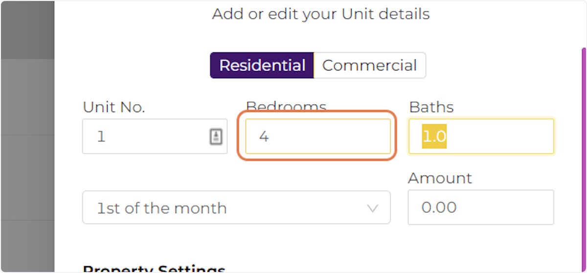 Complete the Property Details