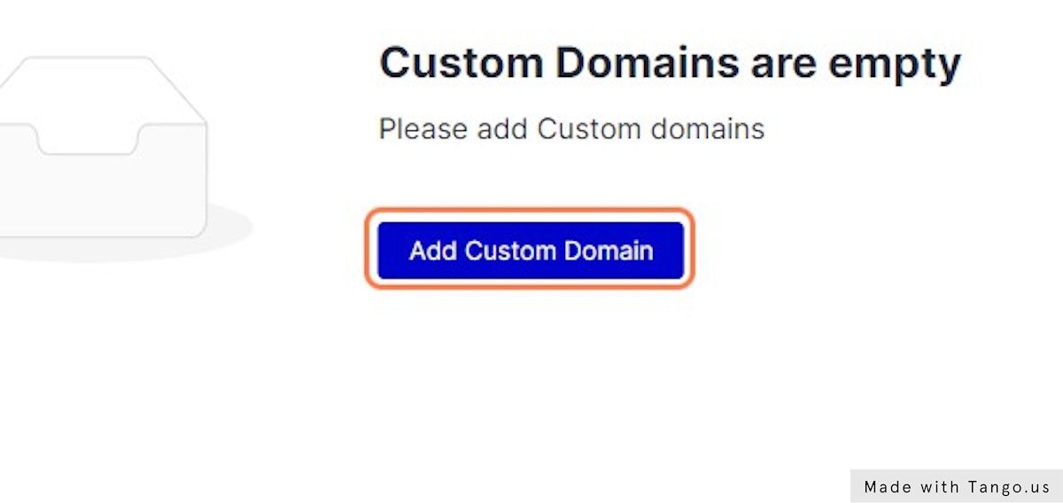 Click on Add Custom Domain