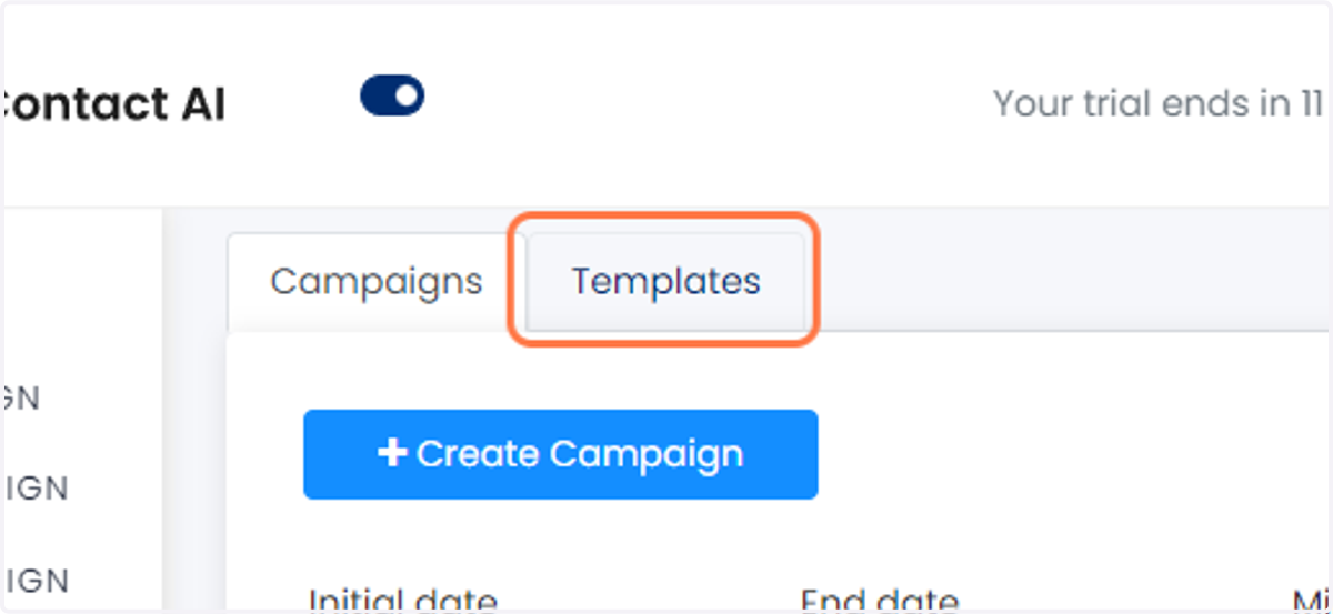 Click on Templates