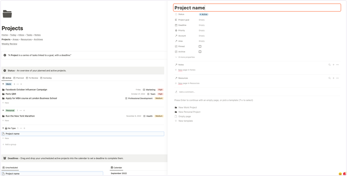 Name your Project