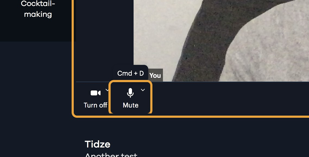 Mute your audio