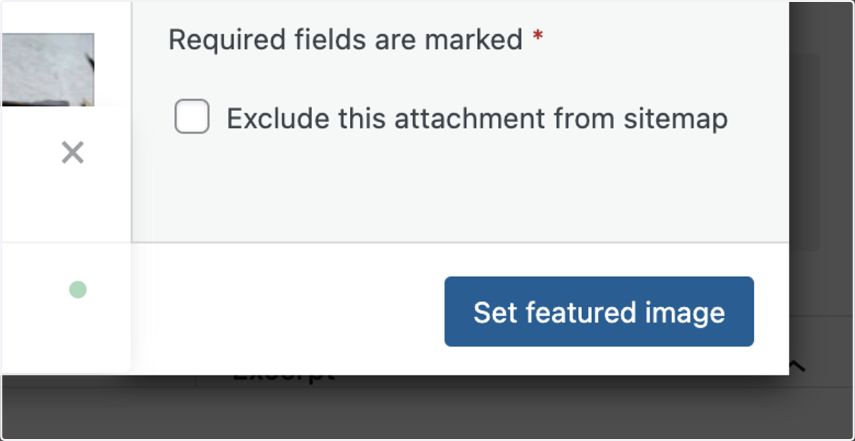 Click on Set featured image
