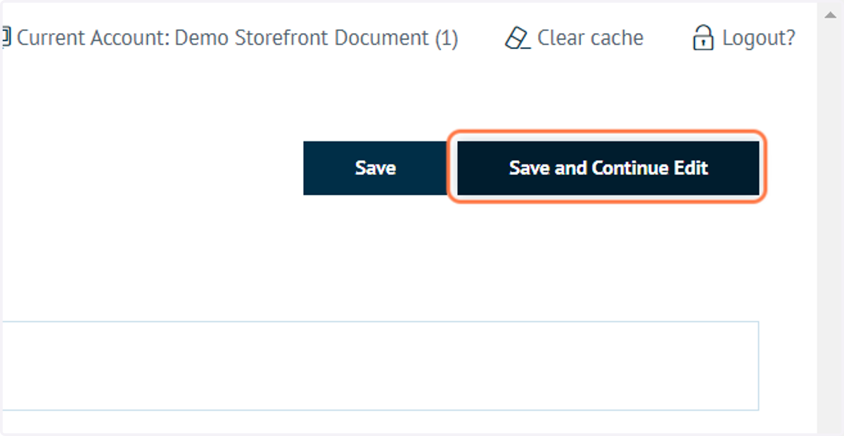 Click on Save and Continue Edit