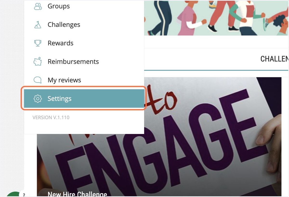 Click on Settings