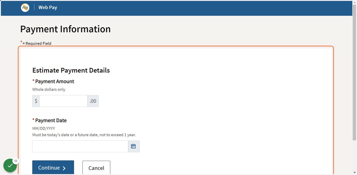 Enter Payment Amount and Payment Date for Each Payment