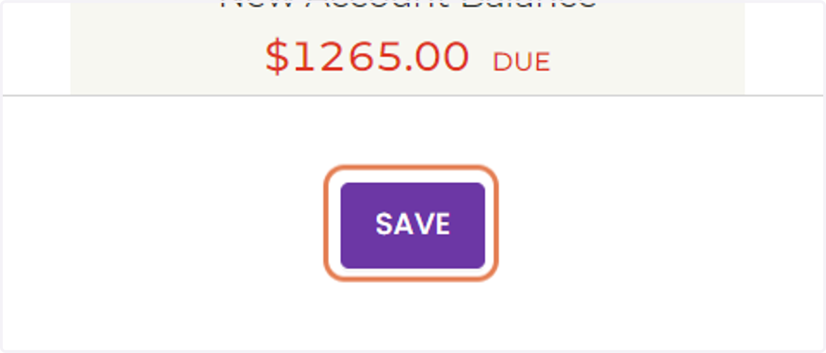 Review New Balance and Click on SAVE.