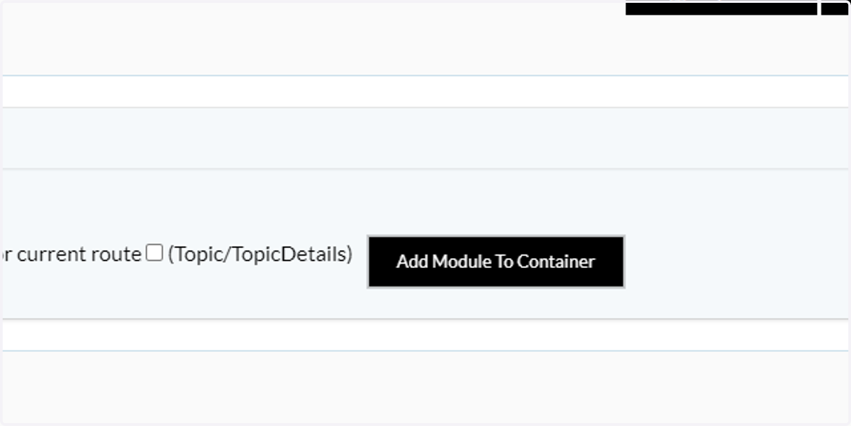 Click on Add Module To Container