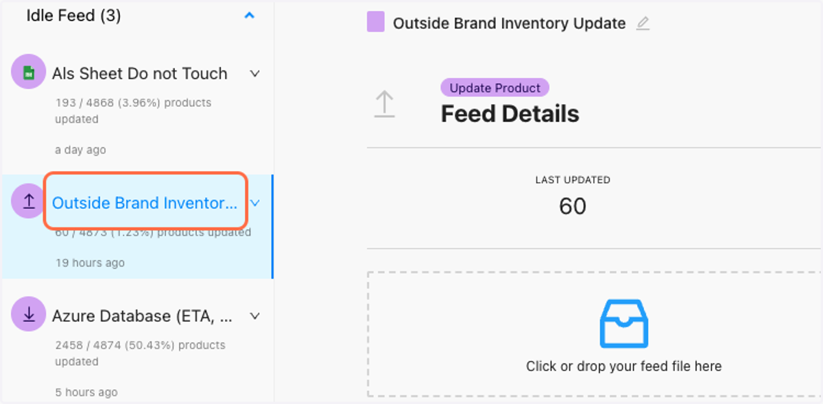 Click on Outside Brand Inventory Update… Do not touch Al's Sheet. Or else...
