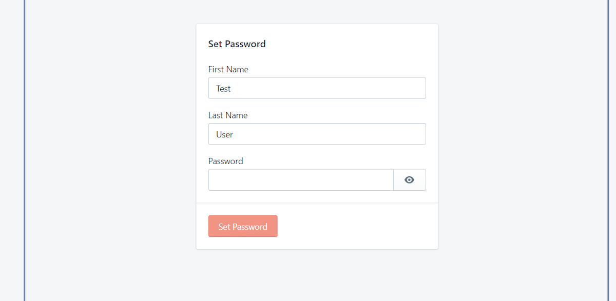 Create a password and click Set Password