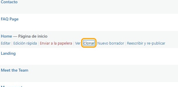 Click en Clonar
