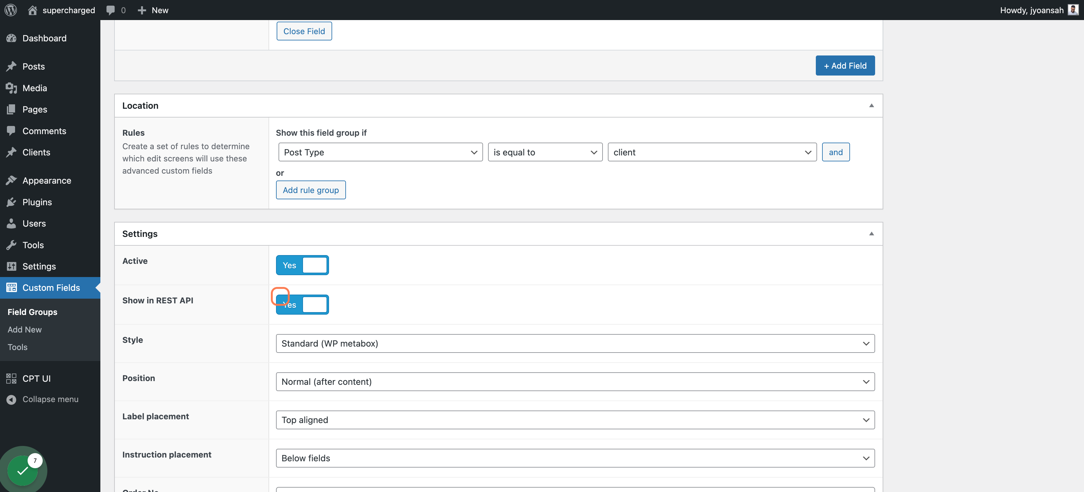 Check Show in REST API