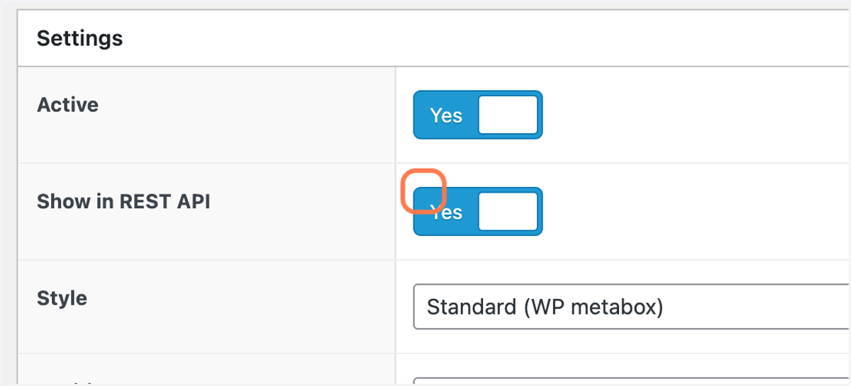 Check Show in REST API