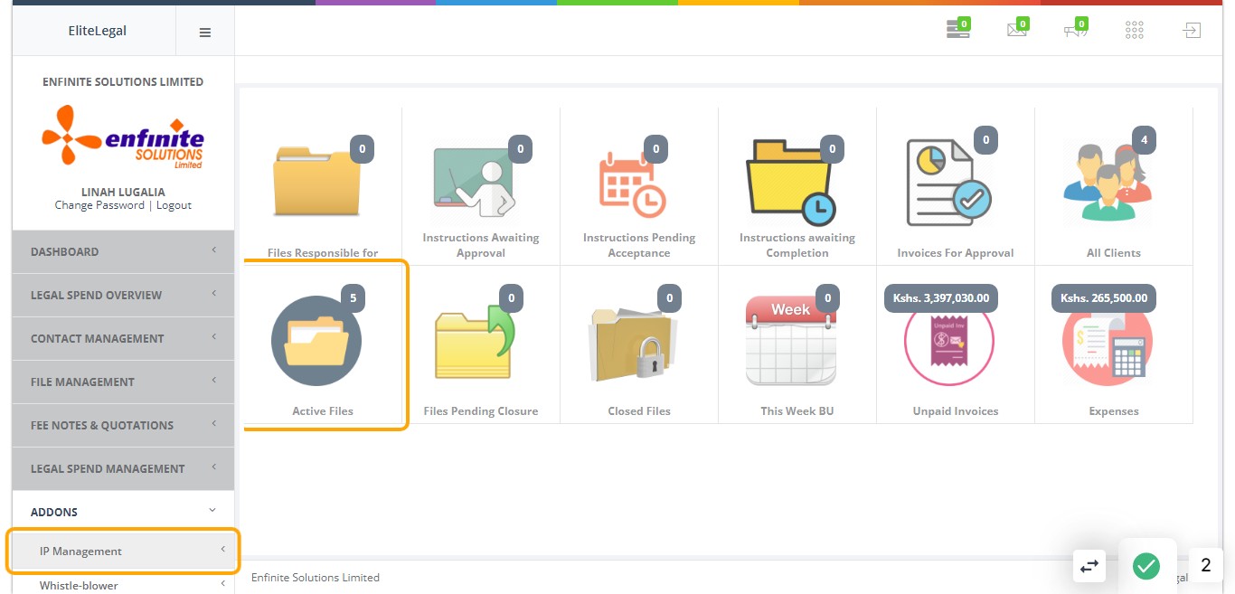 Click on IP Management sub module