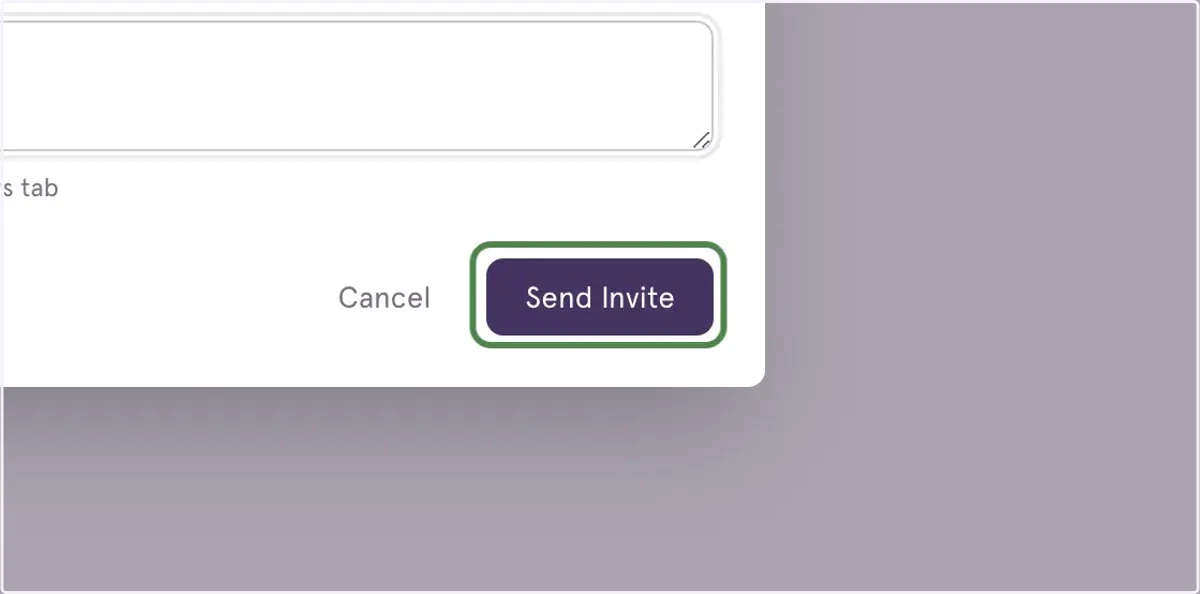 Click on Send Invite