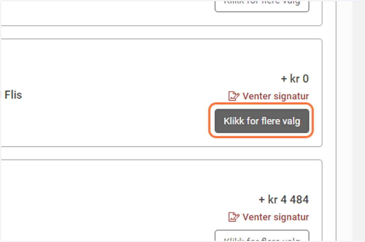 Kjøpers status og valg kan inspiseres