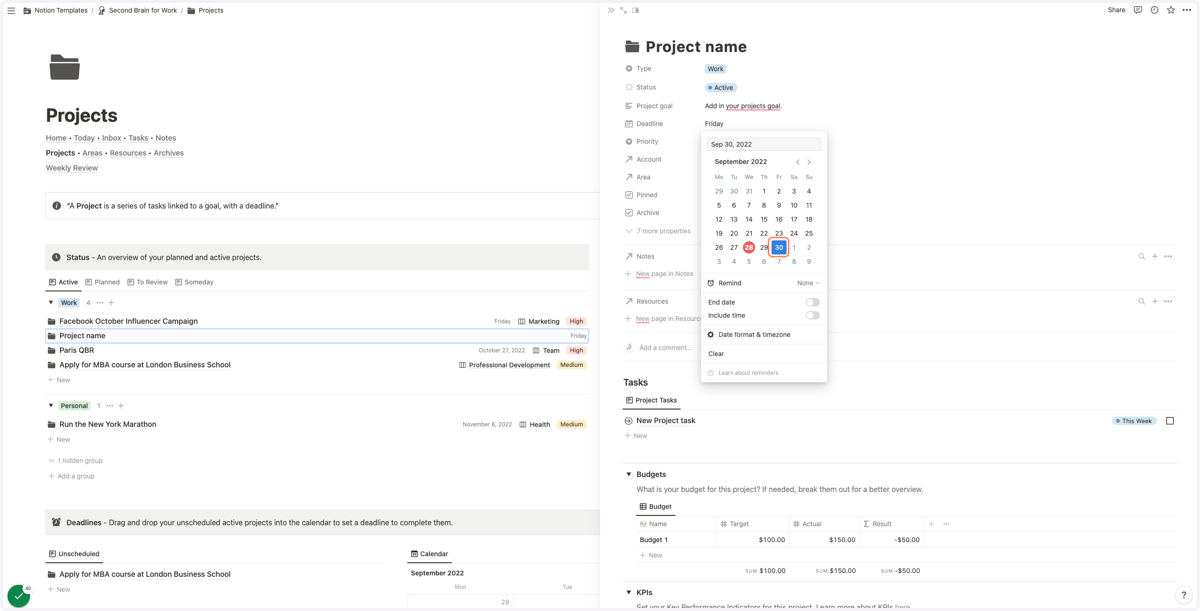 Add the deadline of the project