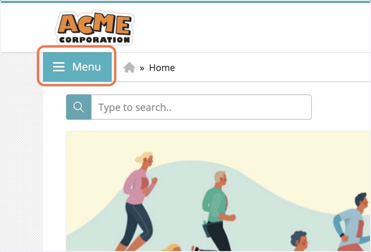 Click on Menu