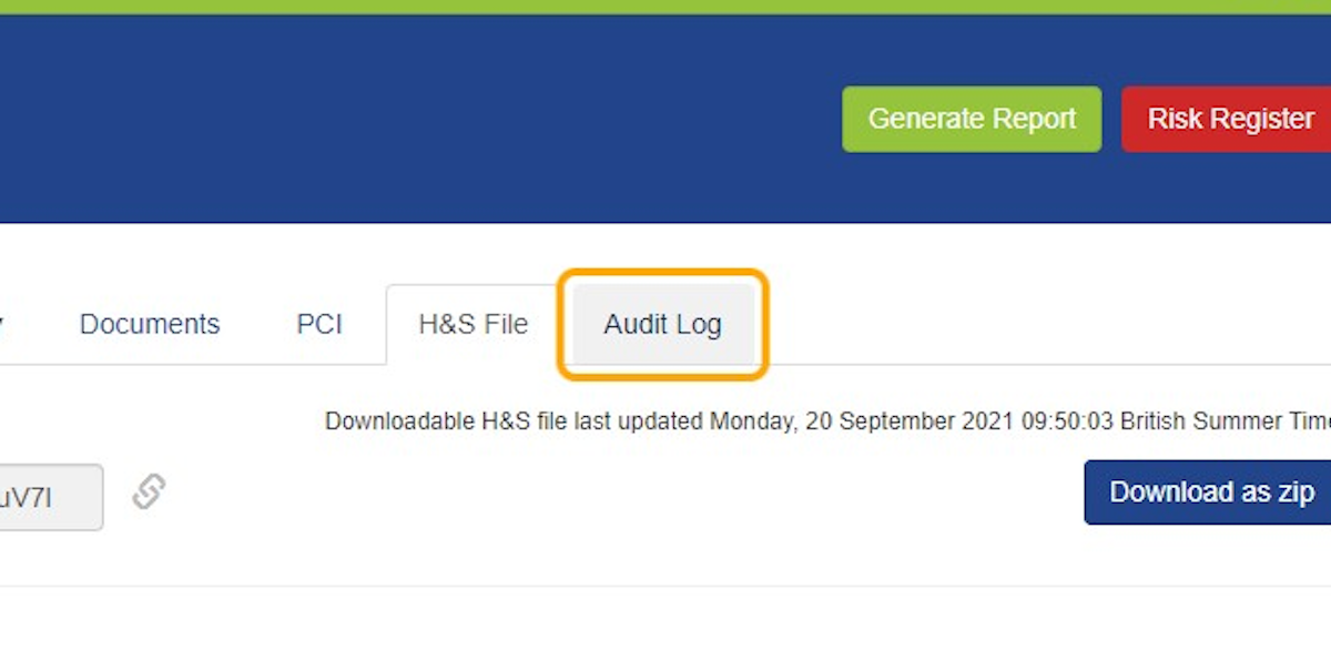 All uploads are tracked in the Audit log, click Audit Log to view all changes