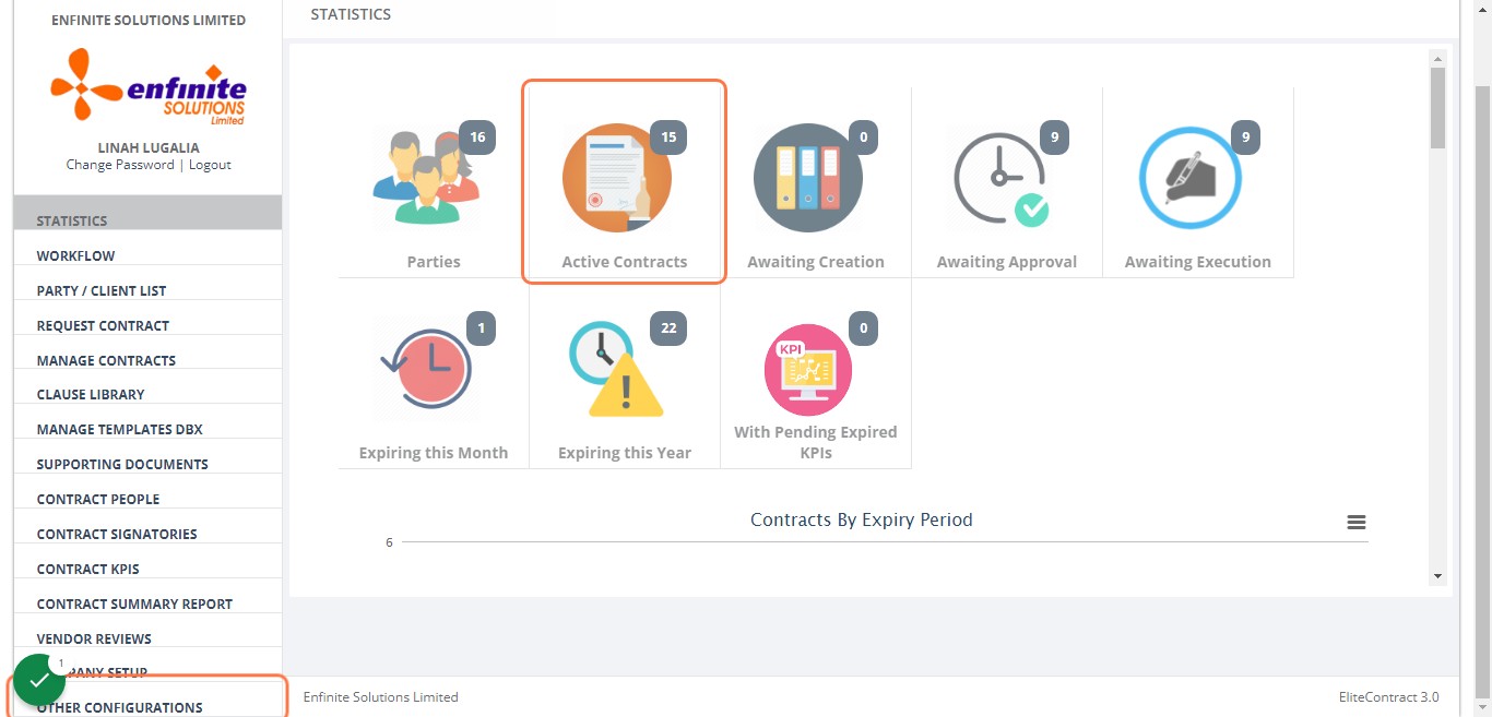 Go to OTHER CONFIGURATIONS module