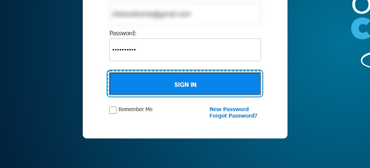 Enter your email and password