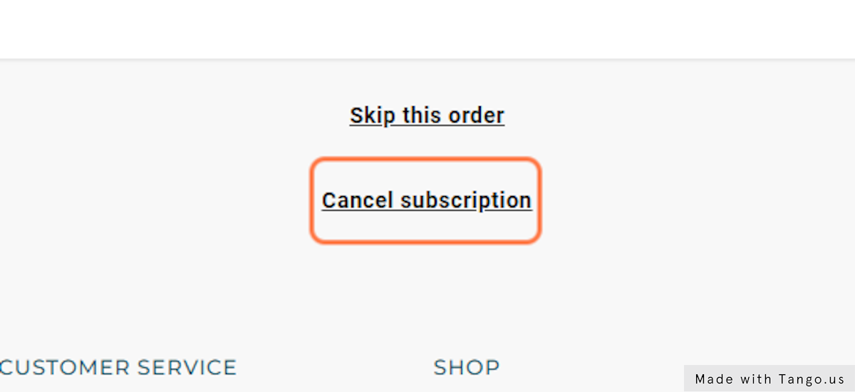 Click on Cancel subscription