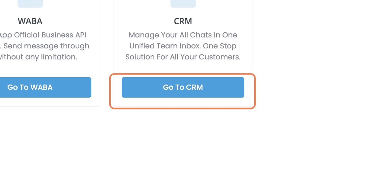 Click on Go To CRM