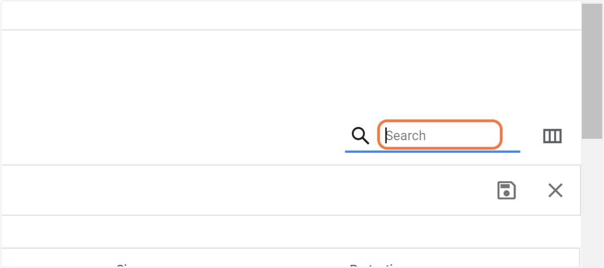 Search for the parent on the right