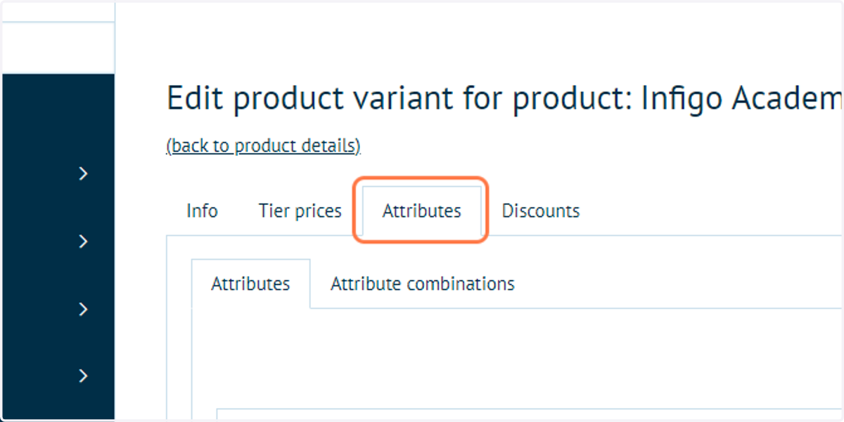Click on Attributes