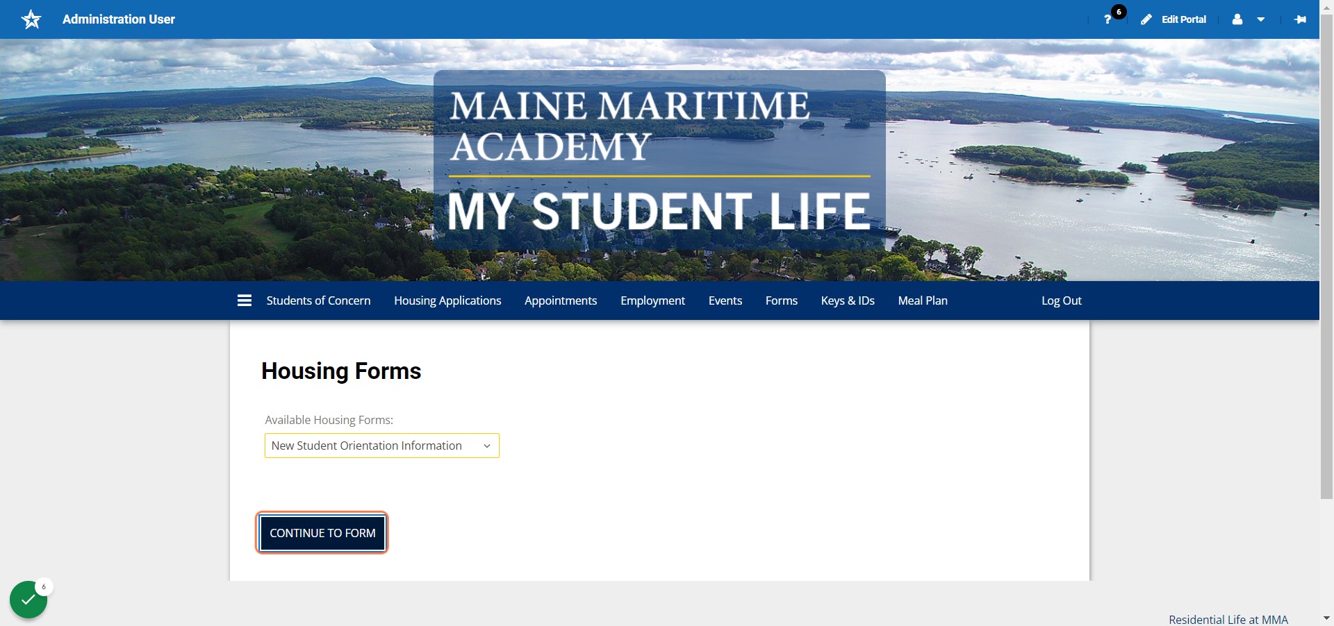 Click on CONTINUE TO FORM