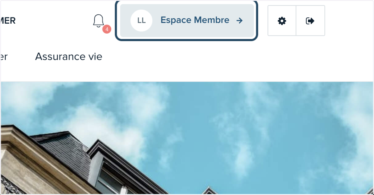 Cliquer sur "Espace Membre".