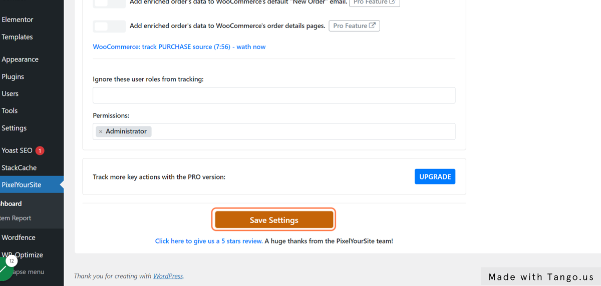 Click on Save Settings