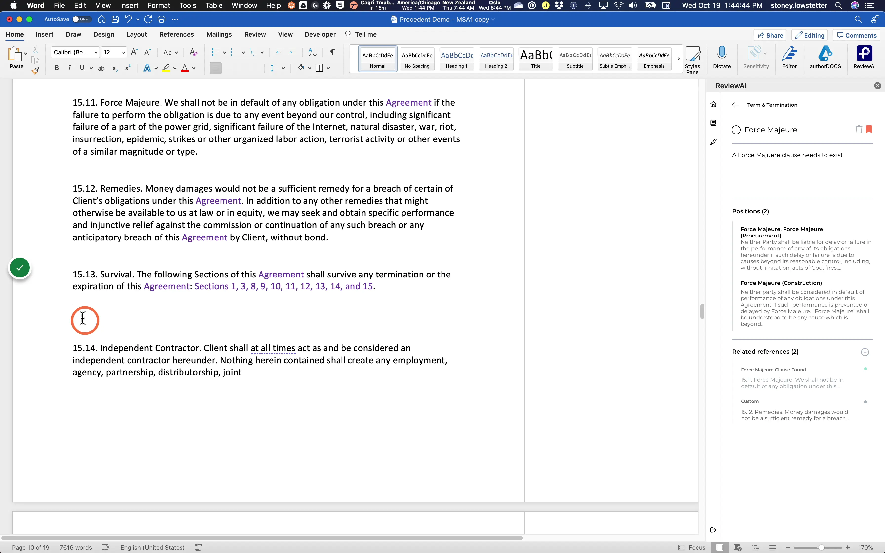 You can also Insert that text into the Document.