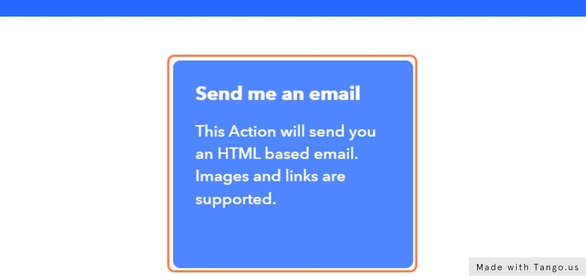 Click on send me an email