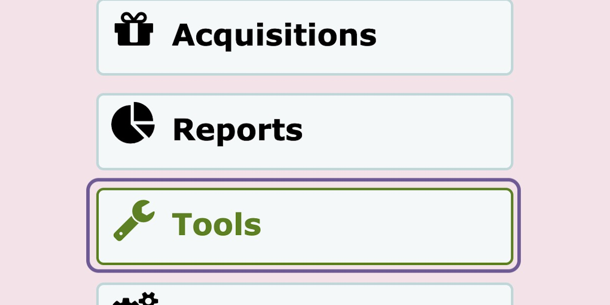 To view the logs, go to the Tools module