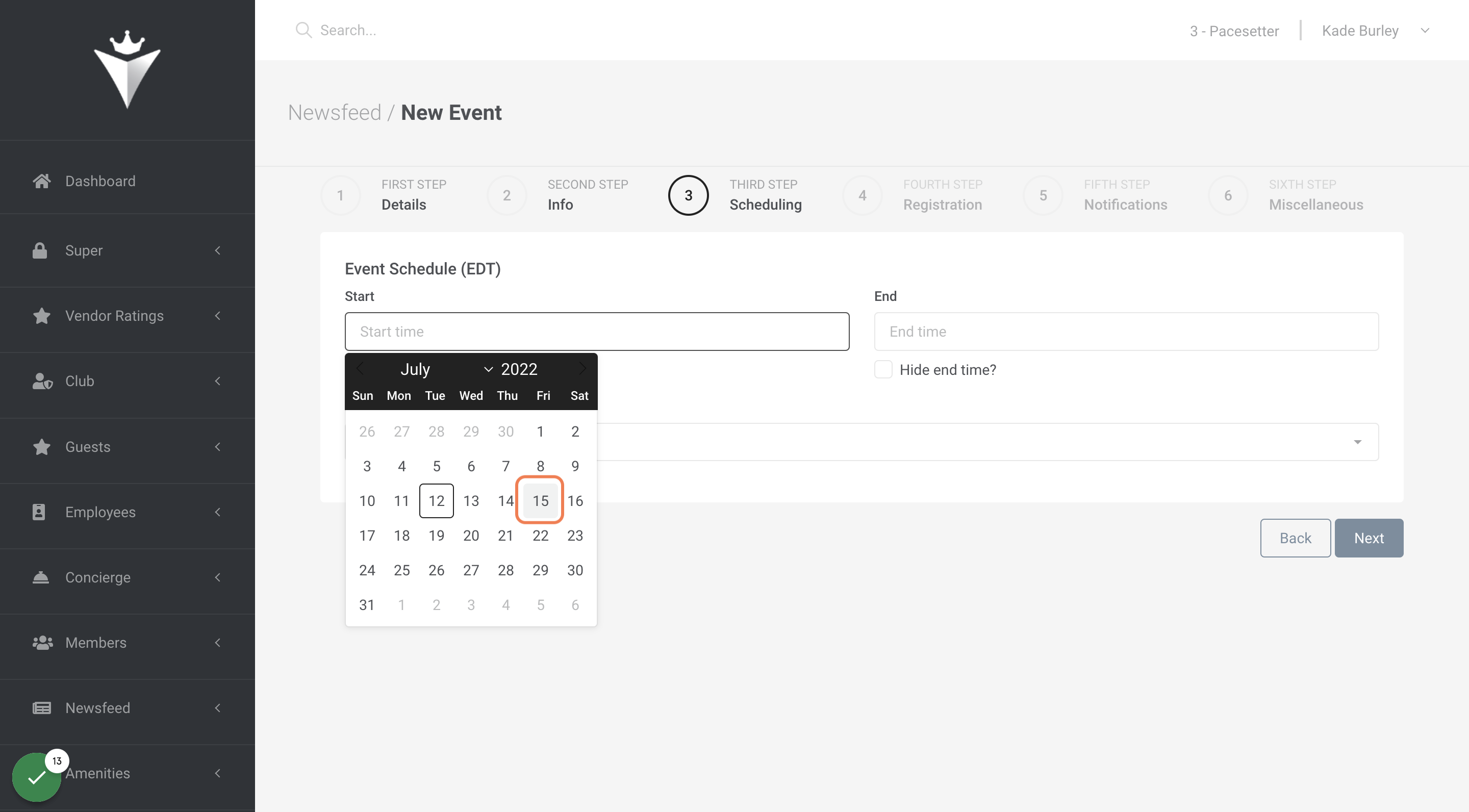 Select the date.