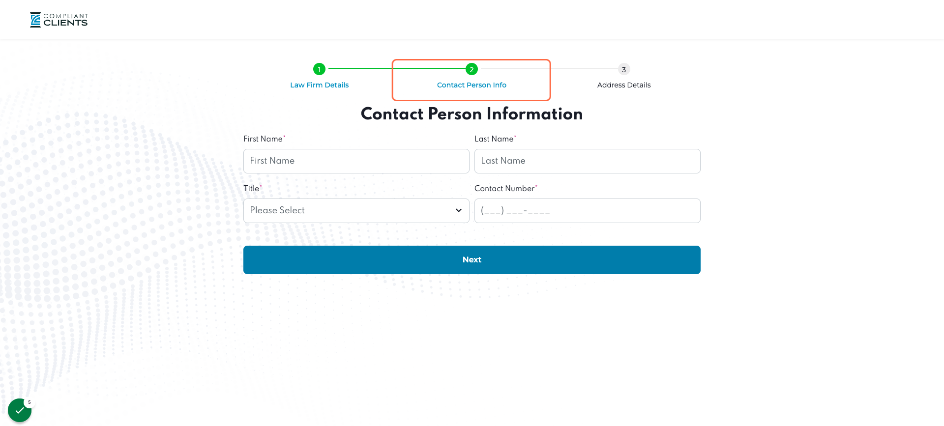 Create Law Firm Account: Enter Your Infomation