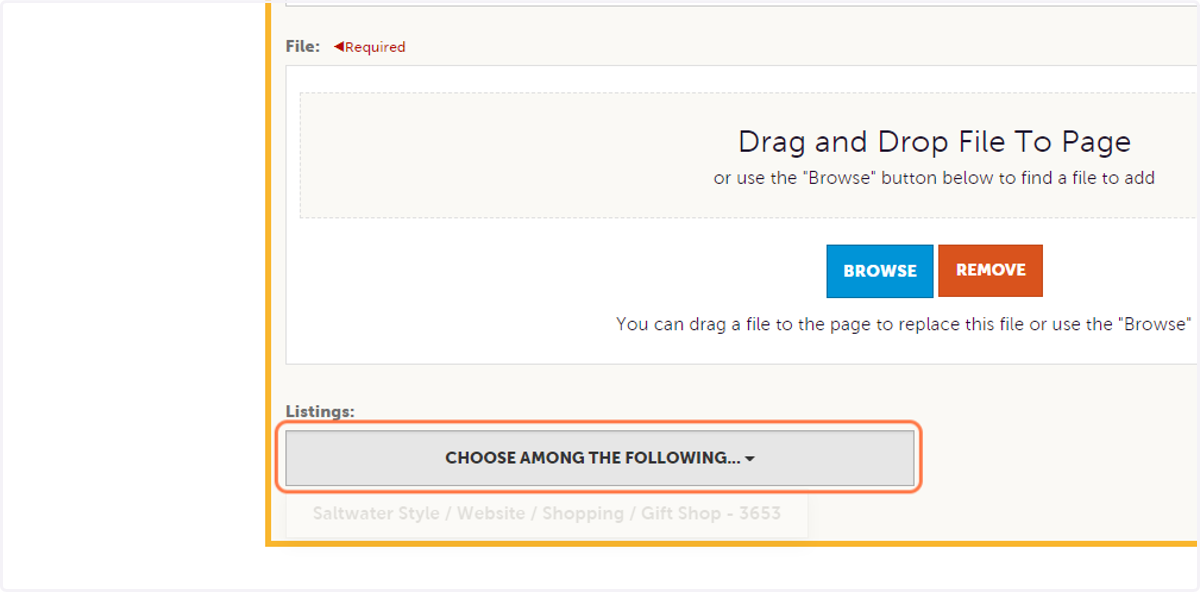 Click on CHOOSE AMONG THE FOLLOWING...