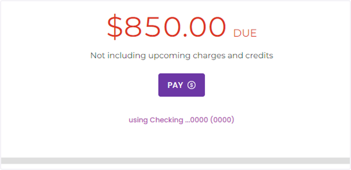 From the dashboard, Click on 'PAY'