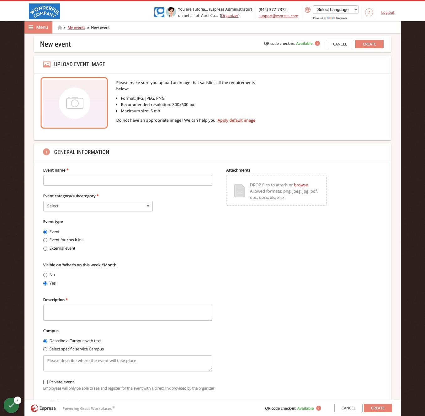 Provide an Event Image