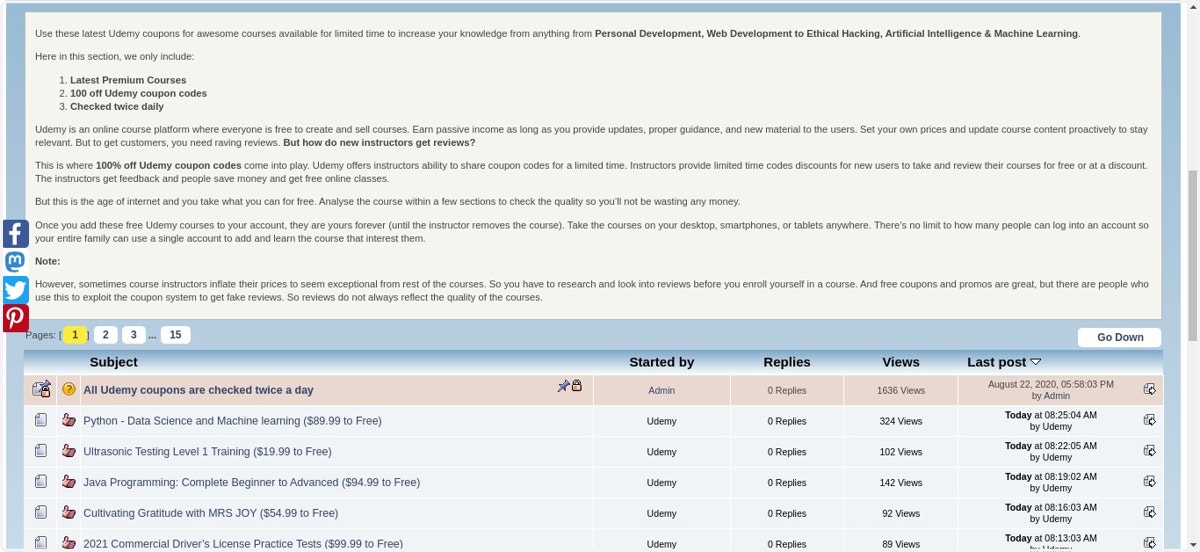 Go to Udemy Free Coupons - Jucktion Forum