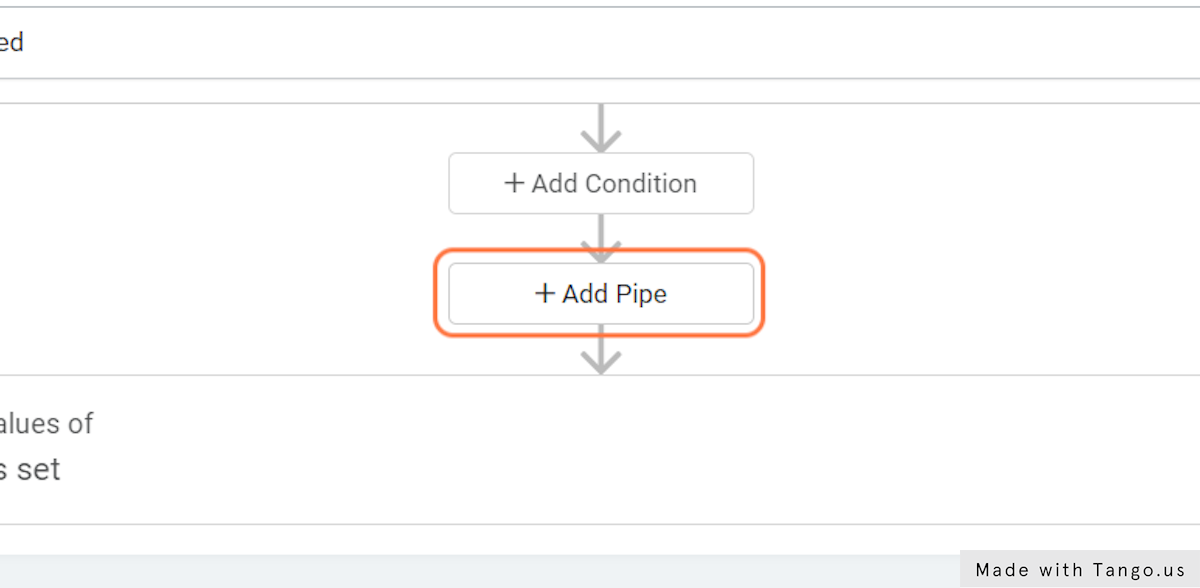 Click on 'Add Pipe'